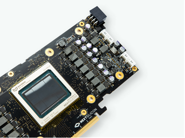 This printed circuit board assembly displays the Maverick ASIC and supporting circuitry. (Photo courtesy of NextSilicon)